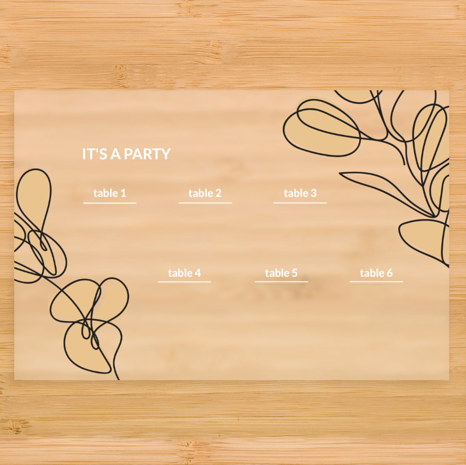 Its a Party Acrylic Seating Chart