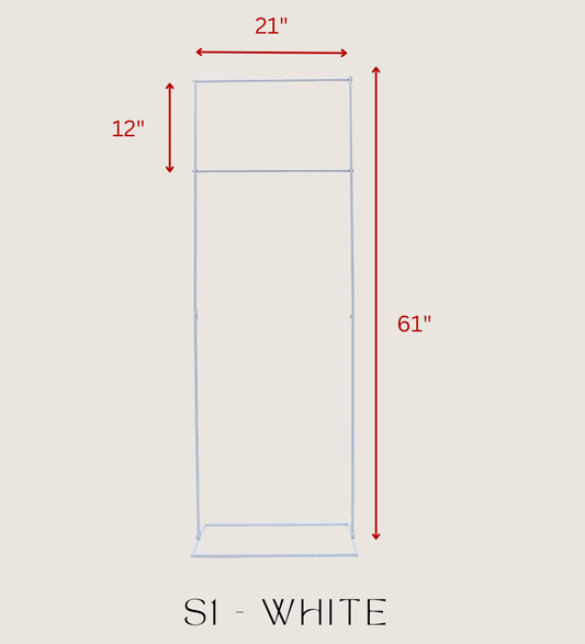 S1 - White Signage Stand