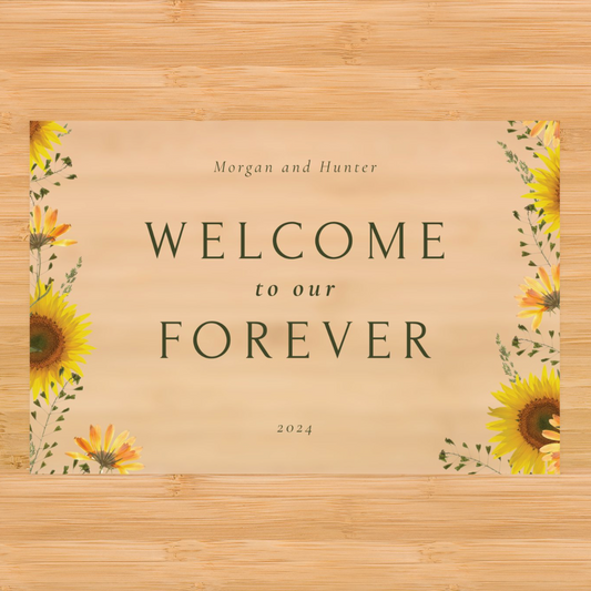 Sunflower Welcome Sign