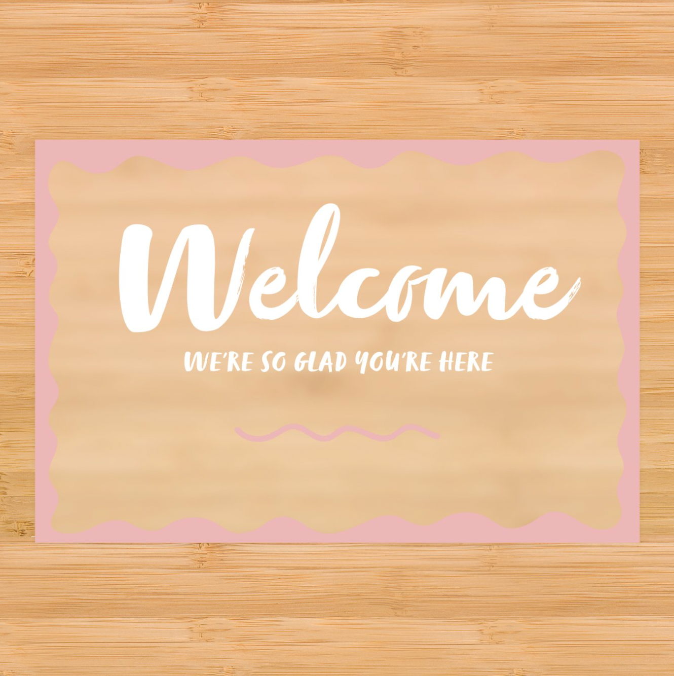 Wavy Border Welcome Sign