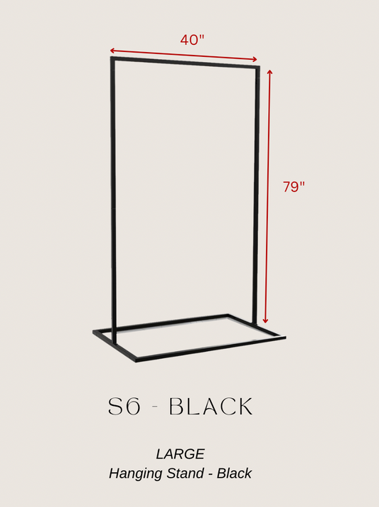 S6 - LARGE Black Signage Stand