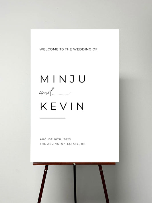 Minimal Wedding Welcome Sign