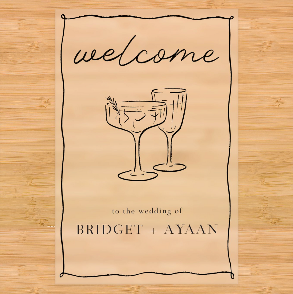 Inviting Signs Wavy Abstract Welcome Sign – Custom Boards Toronto