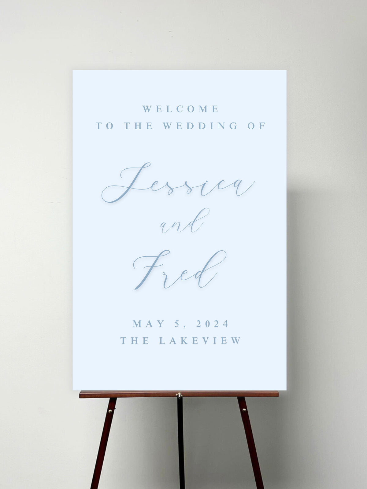 Powder Welcome Signs Powder Blue Minimal Welcome Sign – Custom Boards Toronto
