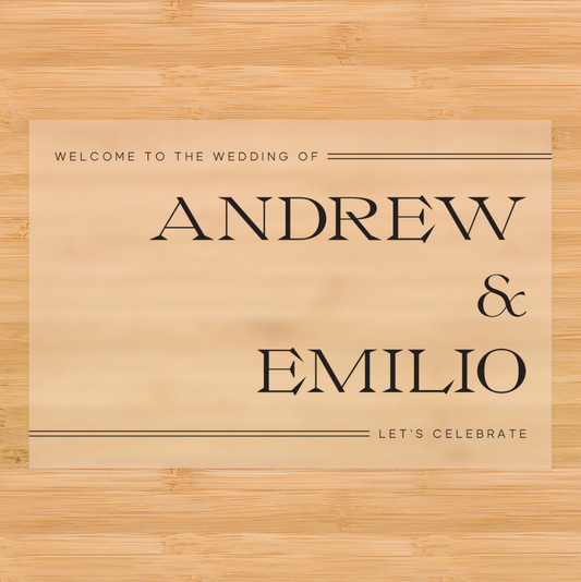 Wide Statement Acrylic Welcome Sign